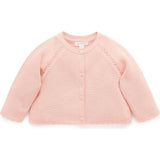 Scalloped Cardigan Guava Melange
