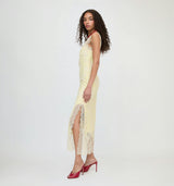 The Alba Dress - Yellow Trailing Lace