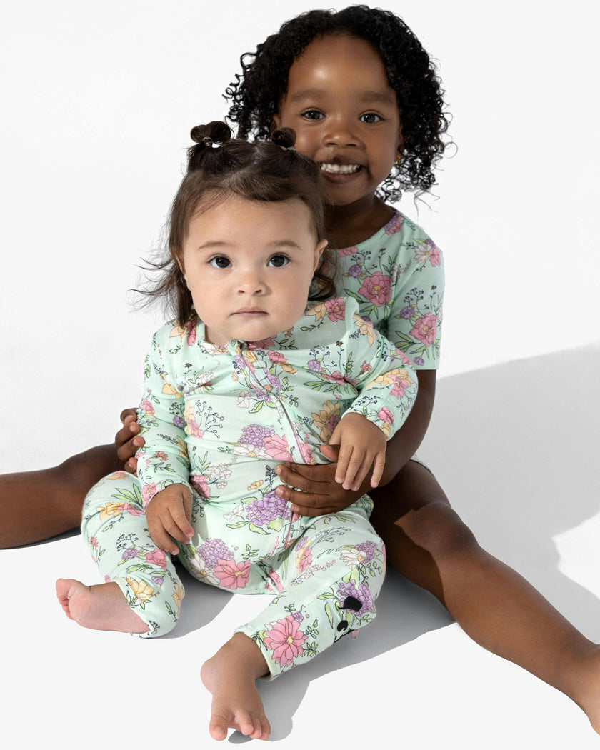 Petals & Posies Bamboo Kids Pajama Short Set