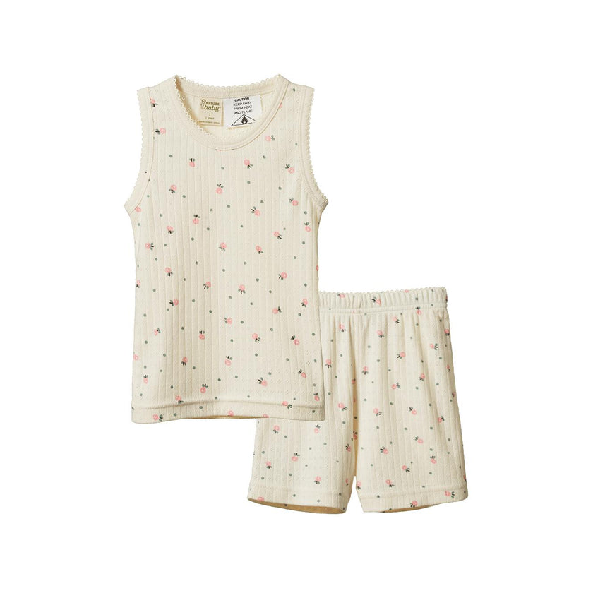 Pointelle Singlet Pajamas Set