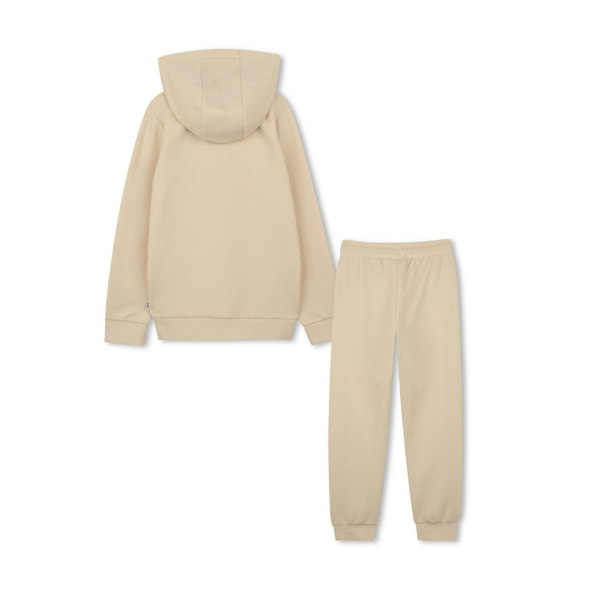 Beige Trim Detail Tracksuit