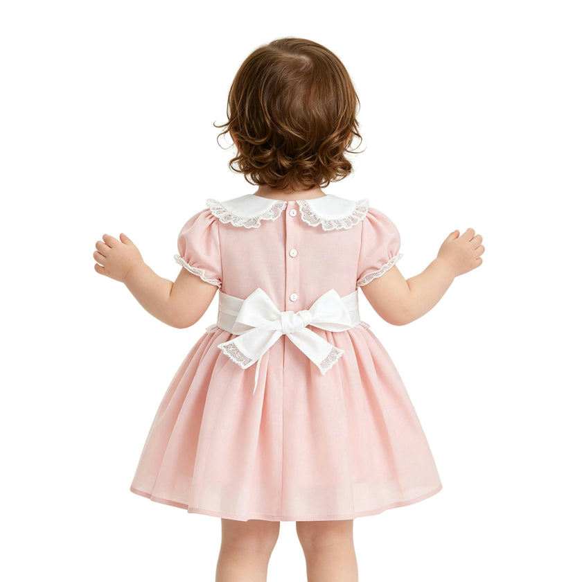 Light Pink Odette Bow-Back Dress