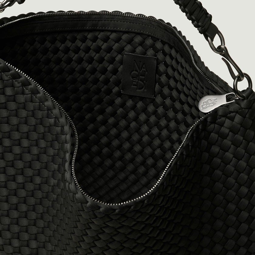 Porto Medium Half-Moon Bag | Onyx