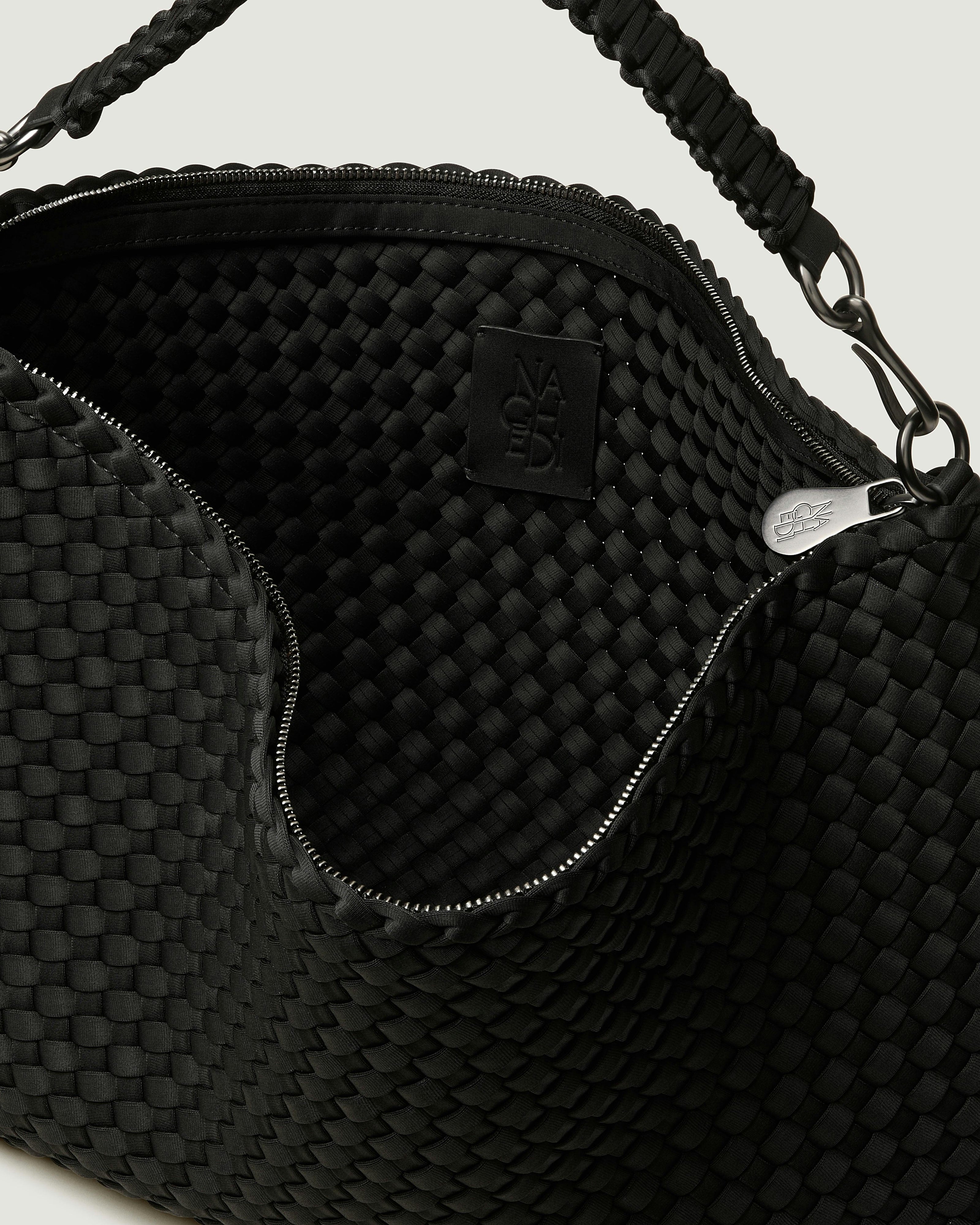 Porto Medium Half-Moon Bag | Onyx