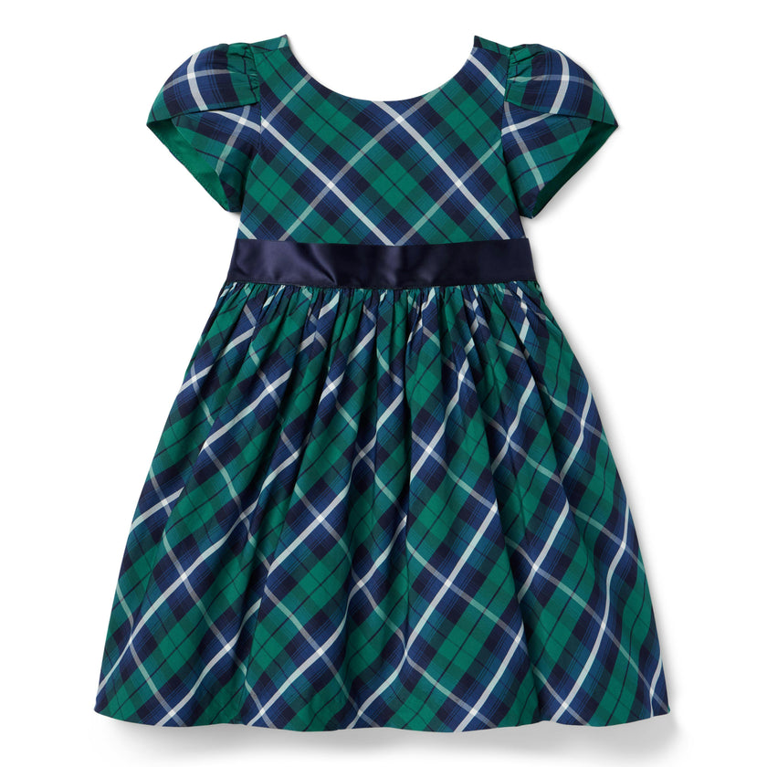 The Bow-Tied Tartan Dress, multicolor