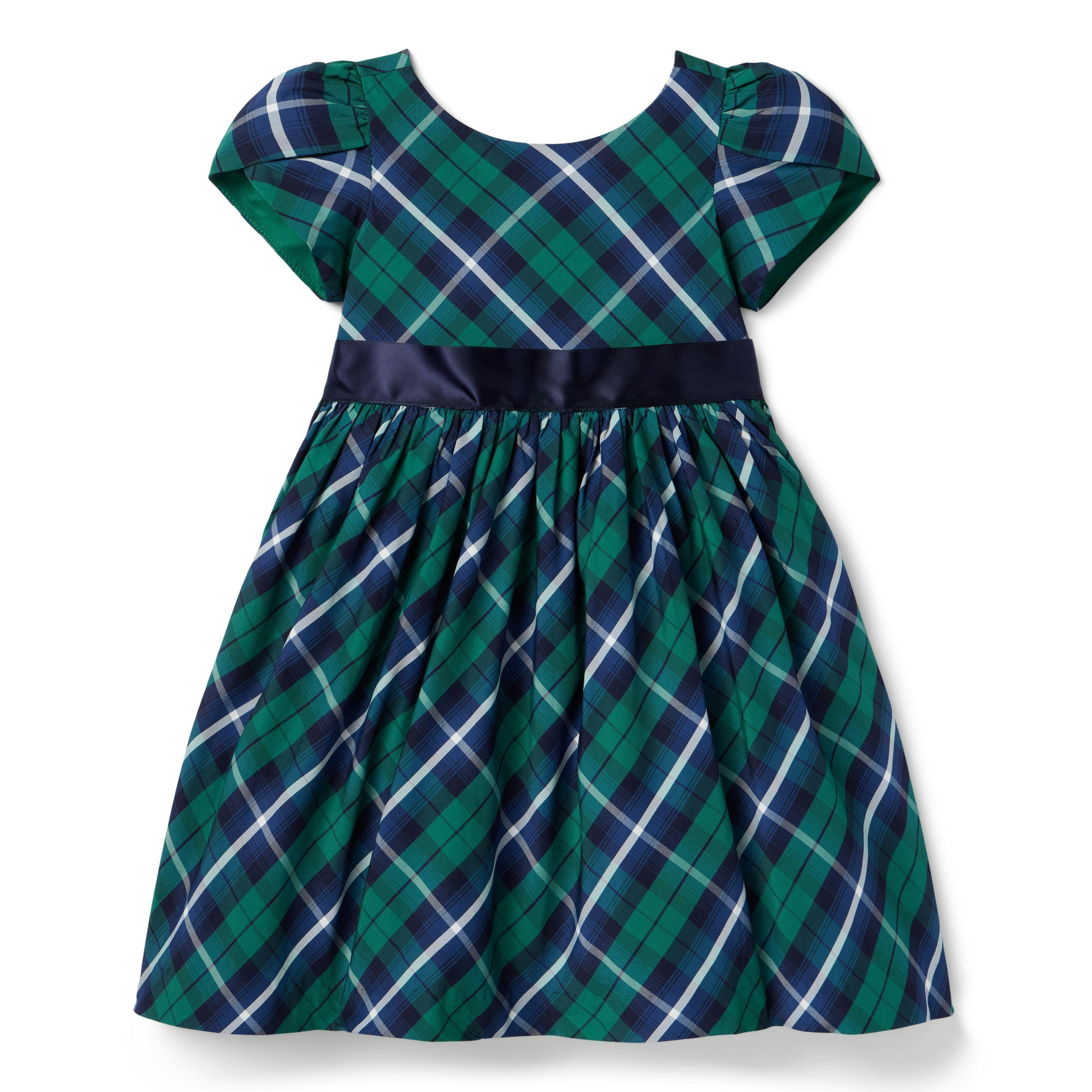 The Bow-Tied Tartan Dress, multicolor