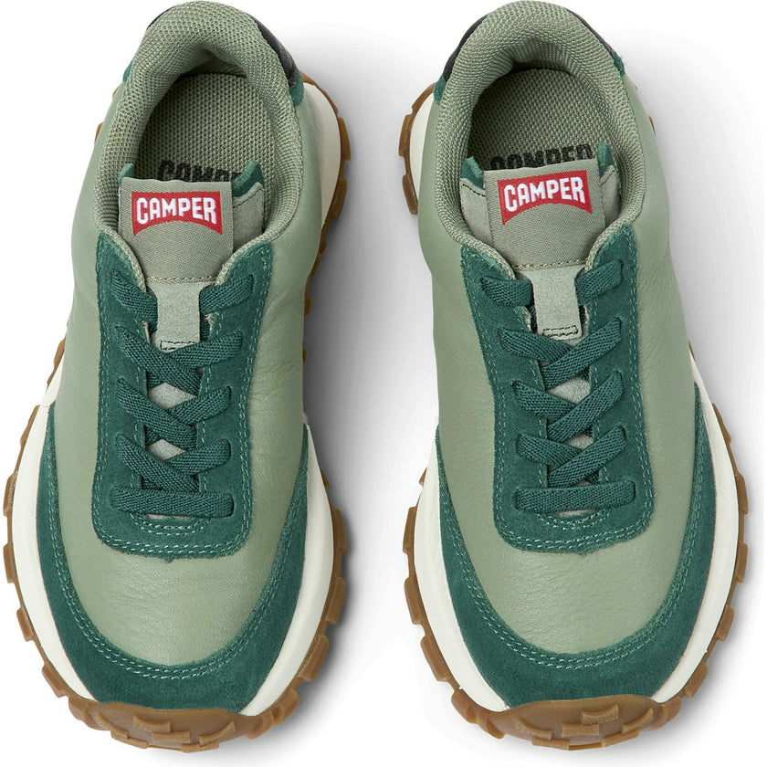 Drift Trail Lace Leather Nubuck Sneakers, Green