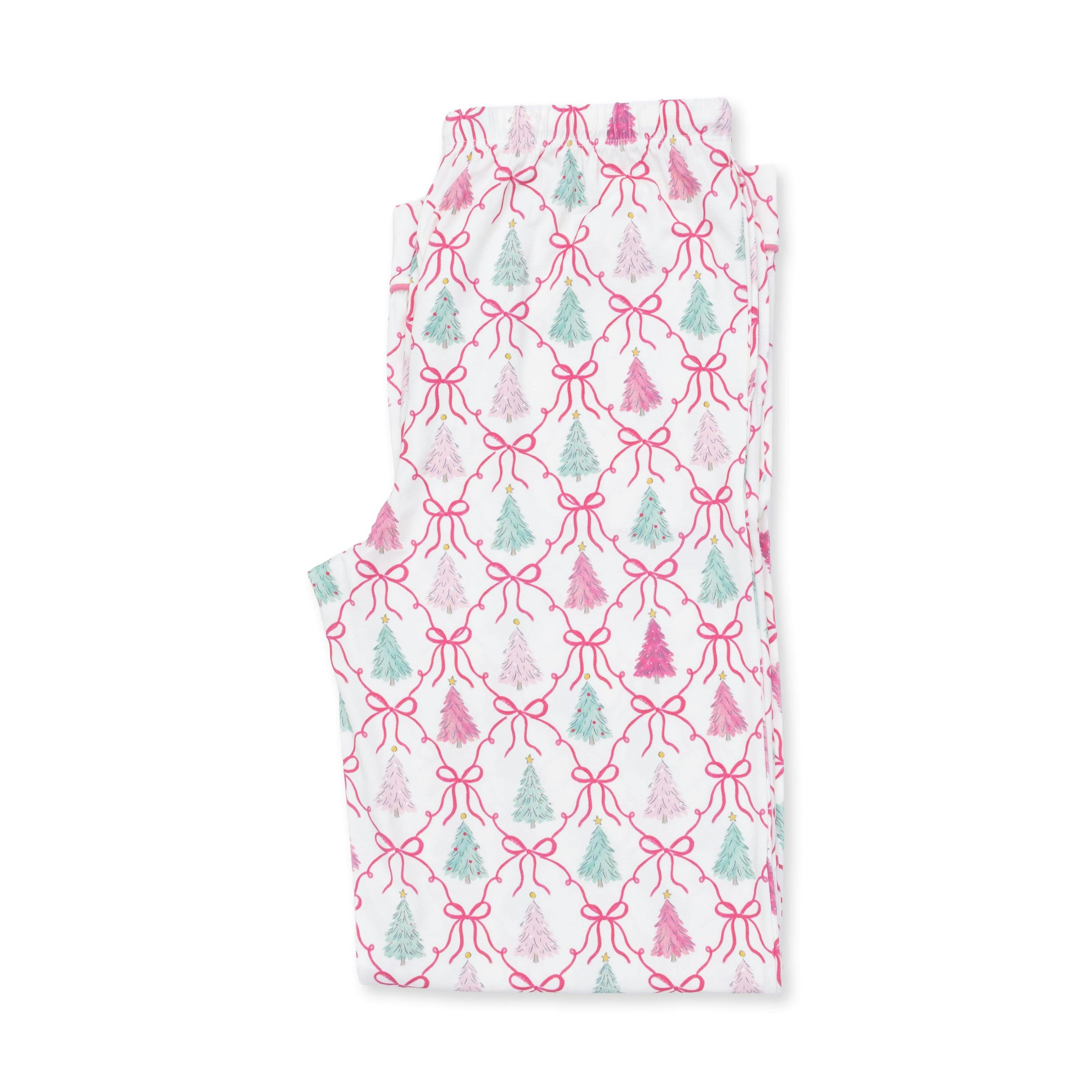 Bow Trellis Tree - Adult Long Sleeve Coat Style with Pants