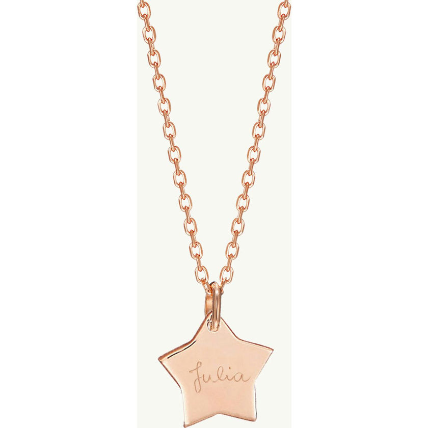 Personalized Star Necklace 18k Rose Gold Plated