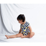 Black & Yellow Hearts Short sleeve bodysuit