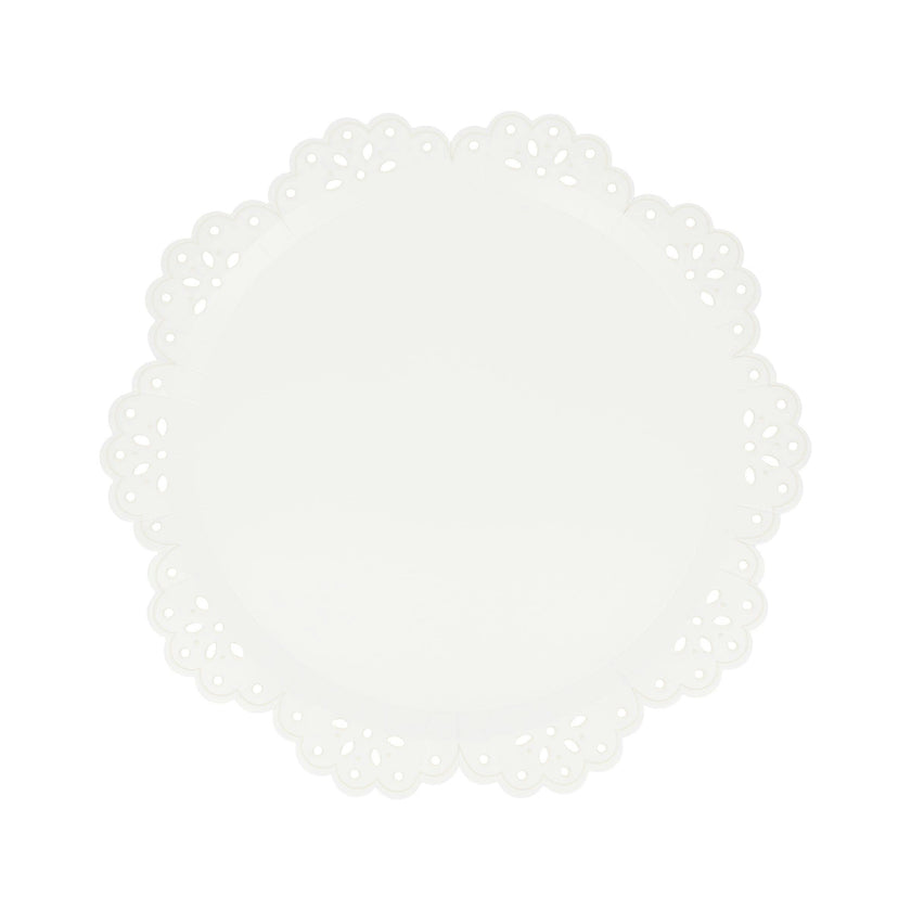 Broderie Anglaise Lace White Side Plates
