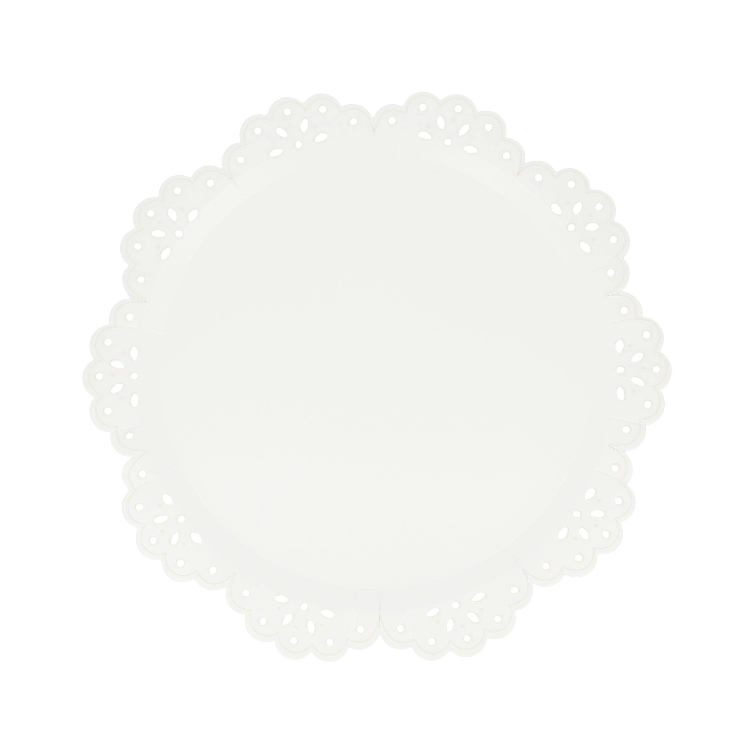 Broderie Anglaise Lace White Side Plates
