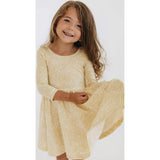 3/4 Sleeve Twirl Dress in Buttercup