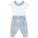 TARTINE ET CHOCOLAT Liberty Pants Baby Set - Blue Fleur