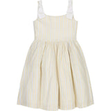 Linen Bow Shoulder Dress, Yellow