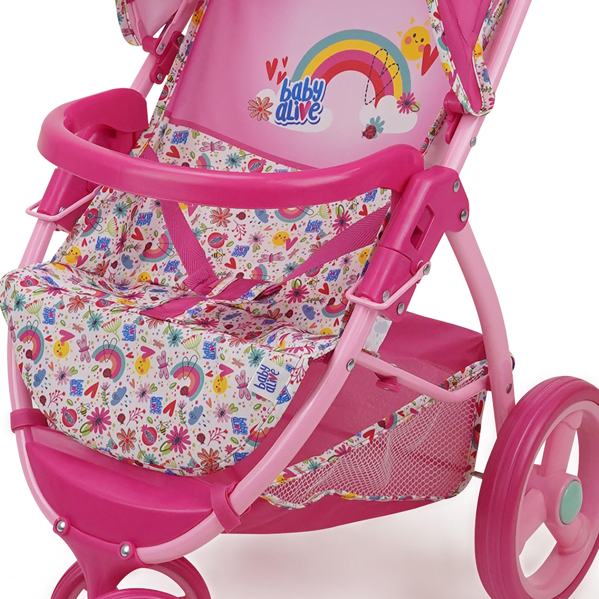 Baby Alive Doll Jogging Stroller - Pink & Rainbow
