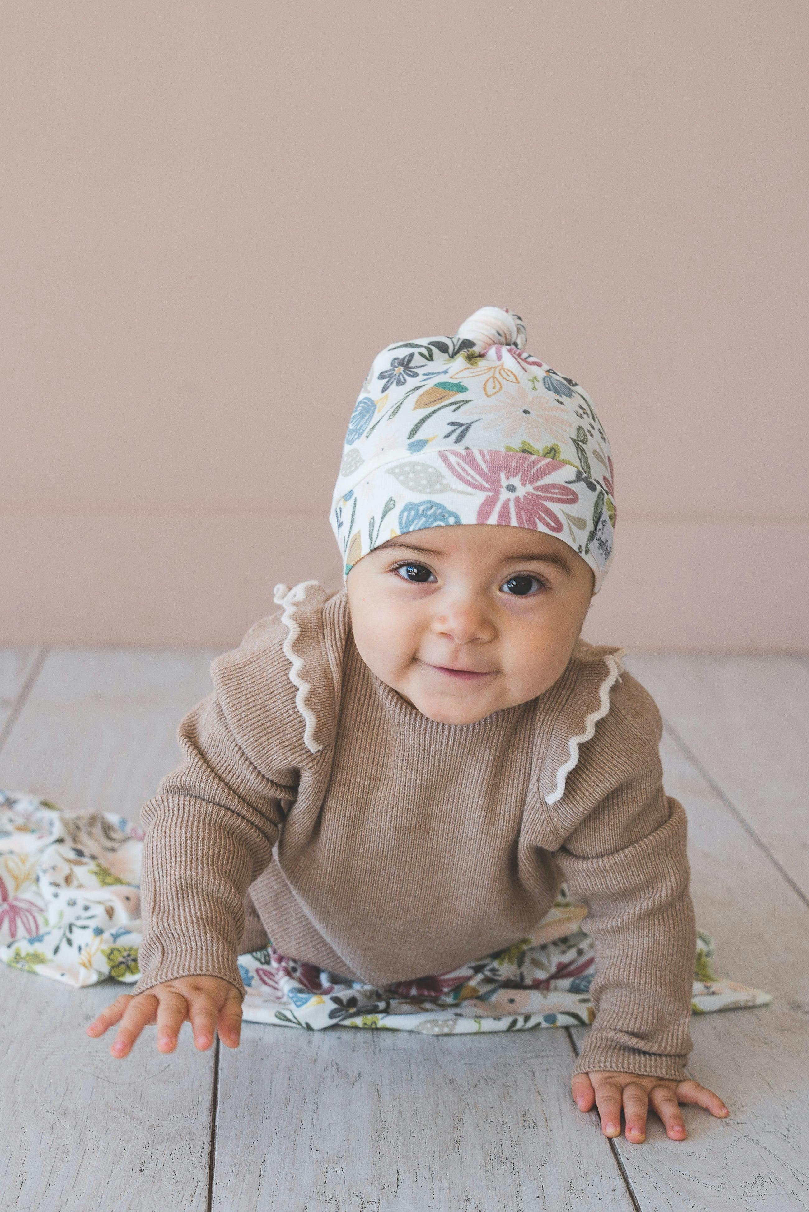 Top Knot Hat - Olive