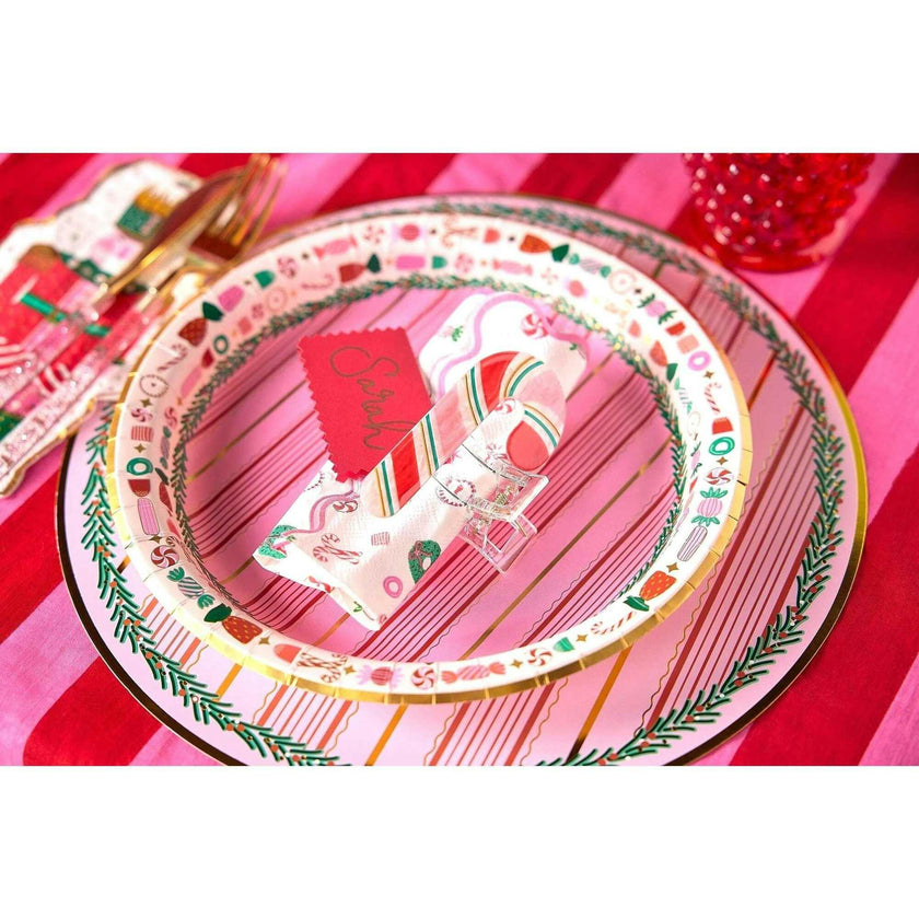 Peppermint Party Christmas Dinner Plates (10 count)
