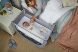 Shnuggle Air Lite Bedside Bassinet | Infant Crib | Height Adjustable Baby Bed with Mattress + 1 Waterproof + 2 White Sheets