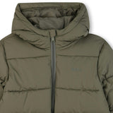Olive Green Hooded Puffer Coat