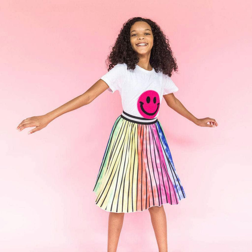 Ombre Stripe Midi Skirt