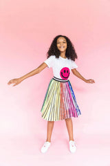 Ombre Stripe Midi Skirt