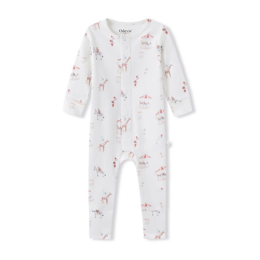 Organic Cotton Magnetic Footie Pajama - Cirque Enchanté
