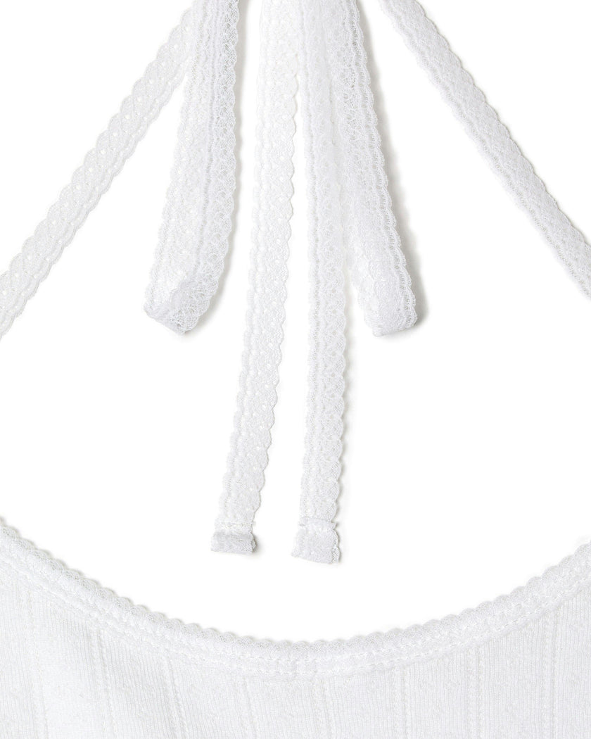 Pointelle Halter Top