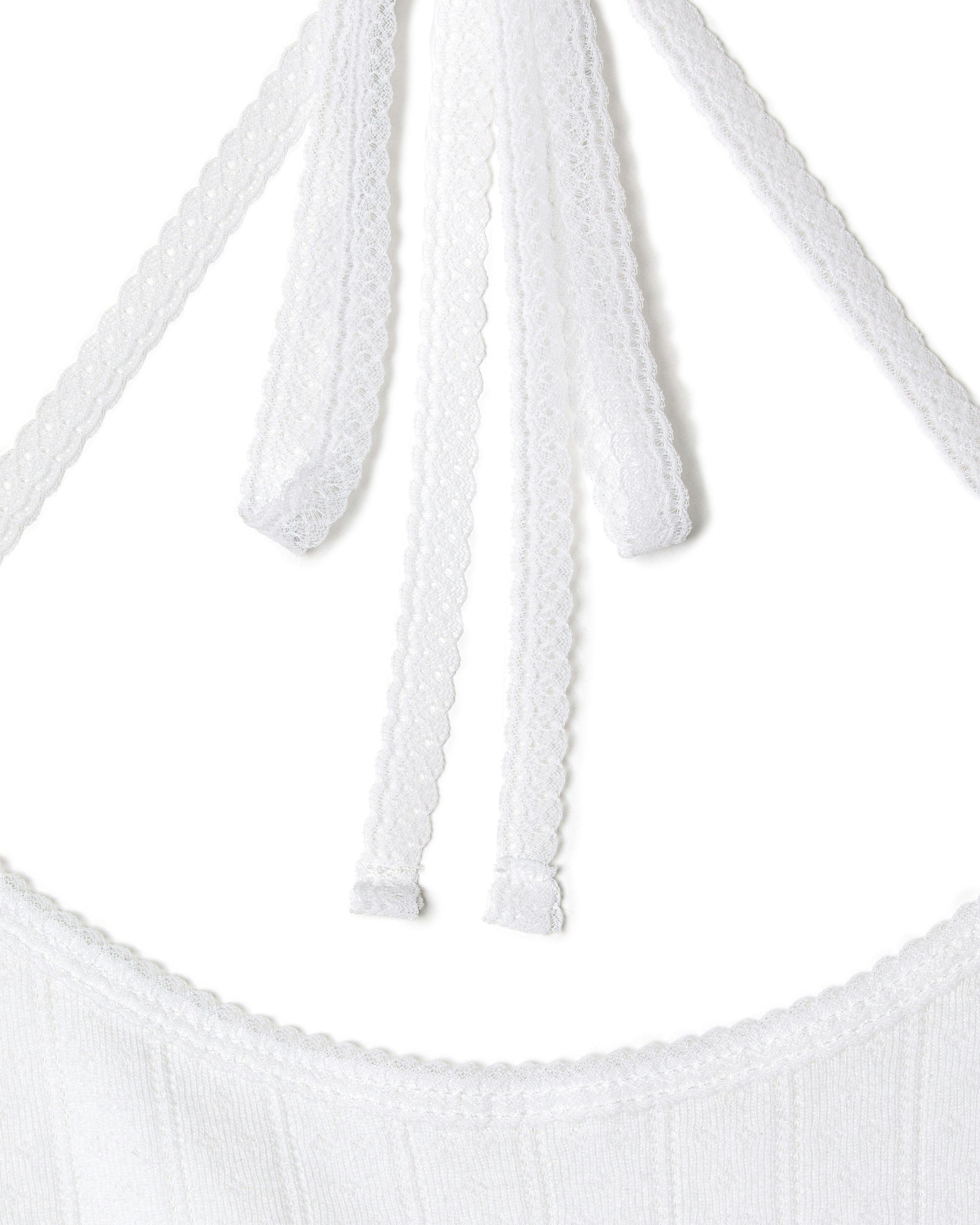 Pointelle Halter Top