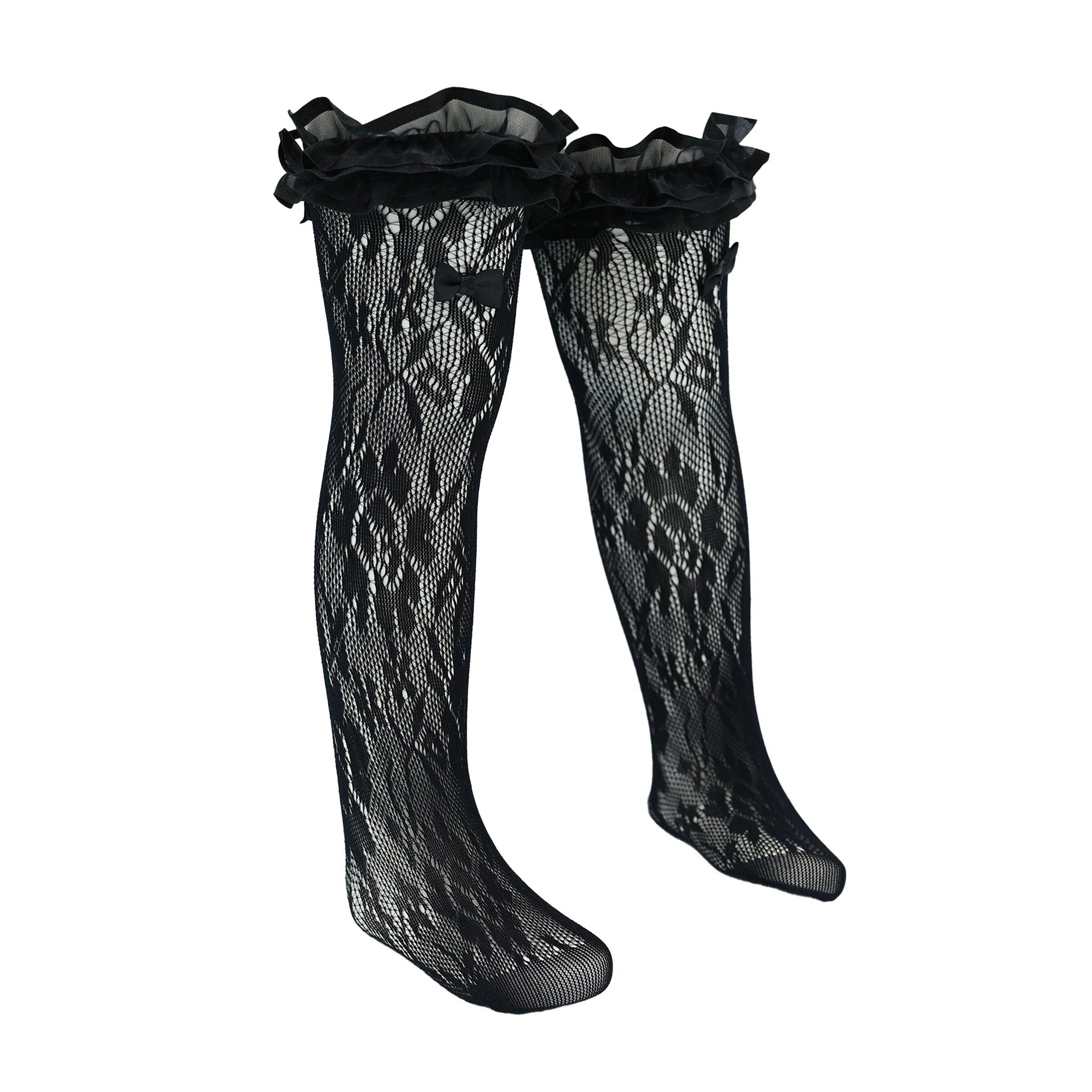 Layered Ruffle Bow Socks
