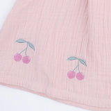 Solid Muslin Lotus - Petal Collar Dress Set
