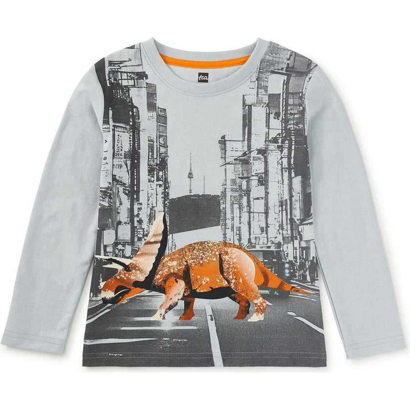 Dino in Seoul Graphic Tee, Blue