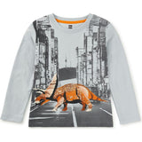 Dino in Seoul Graphic Tee, Blue