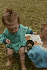 Graham Romper in Mineral Green