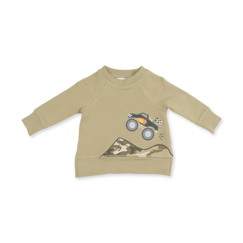 Camo French Terry - Drop Sleeve Sweatshirt