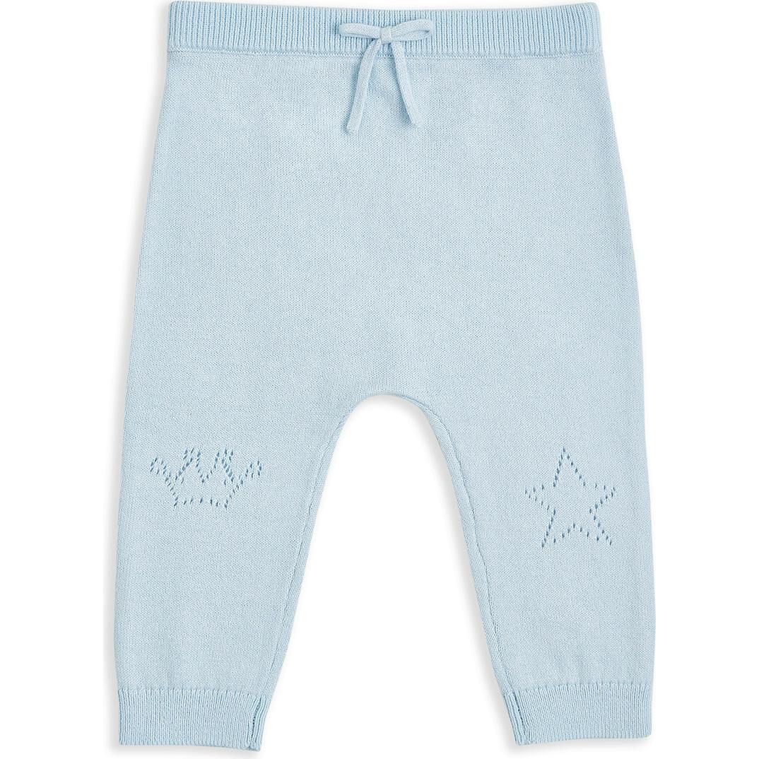 Pointelle Crown Crawler Set - Blue