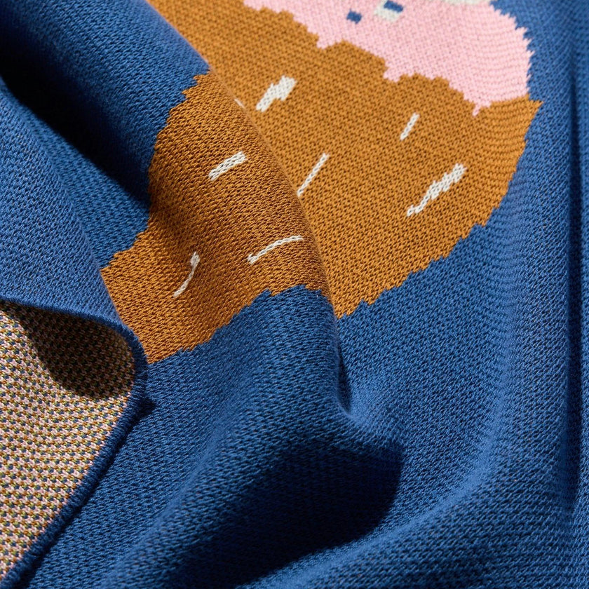 Ice Cream Knit Mini Blanket