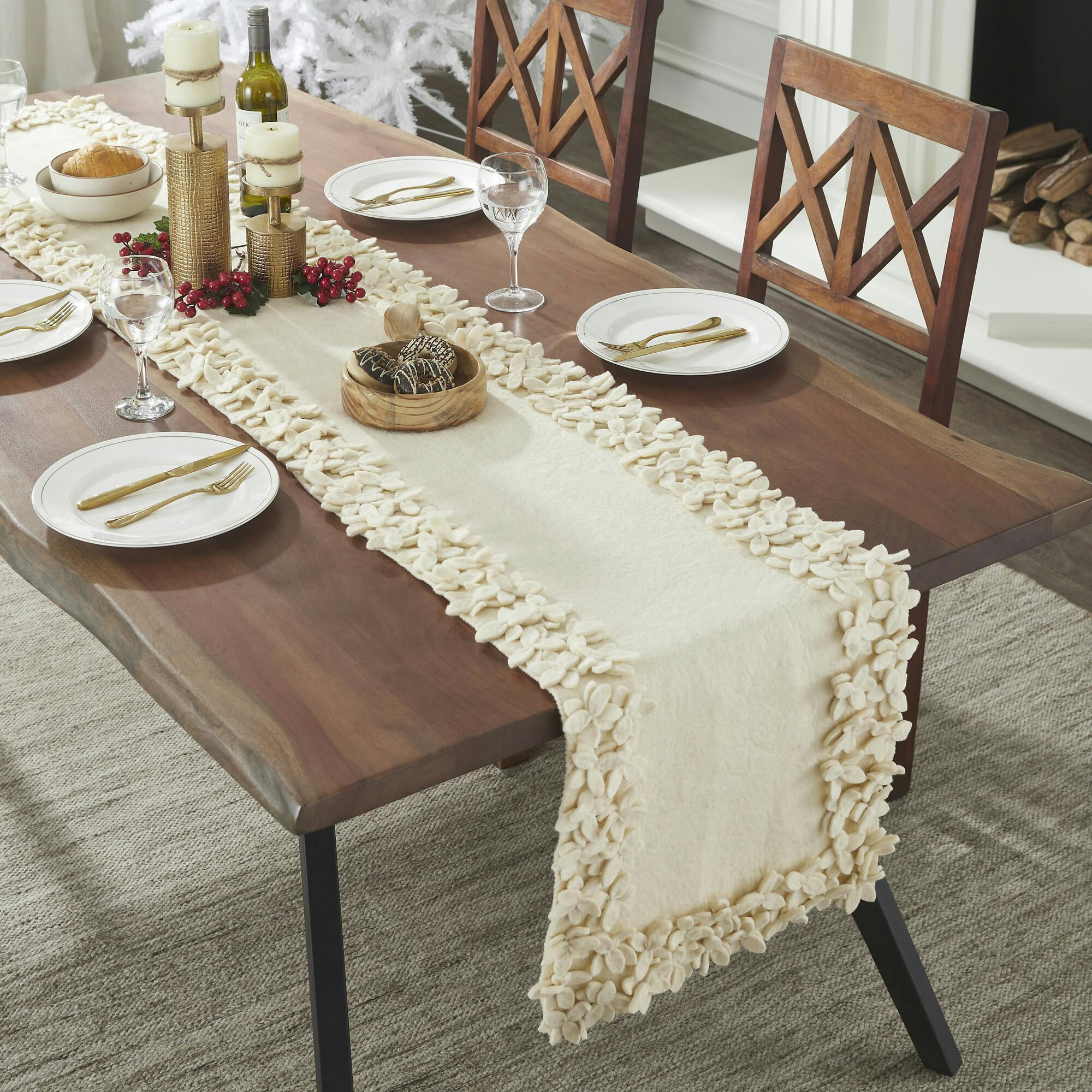 Wool Table Runner Border