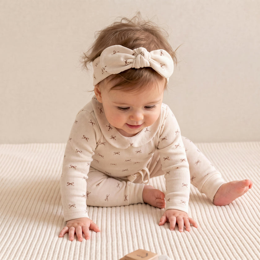 Organic Headwrap - Tiny Bows
