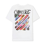White Diagonal Watercolor T-shirt