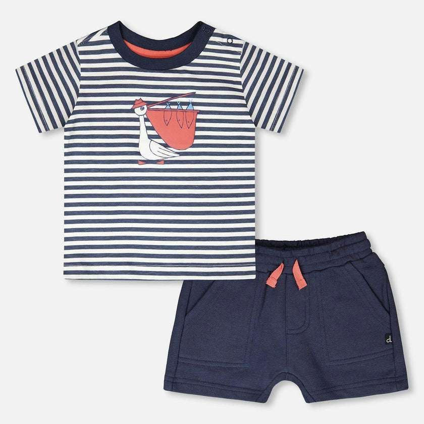 Organic Cotton T-Shirt And Short Set