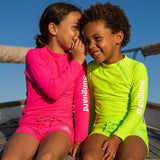 Kids Neon Long Sleeve UPF 50+ Rashguard Top