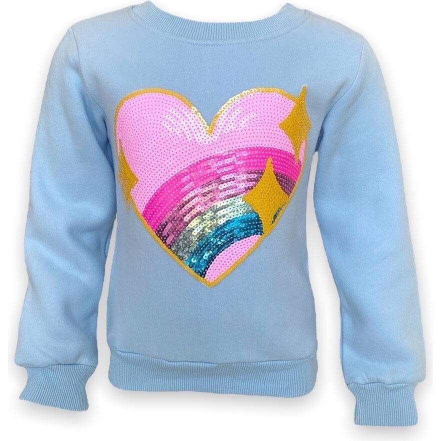 Rainbow Sparkle Heart Sweatshirt