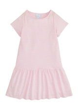 Kari T-Shirt Dress - Light Pink Stripe
