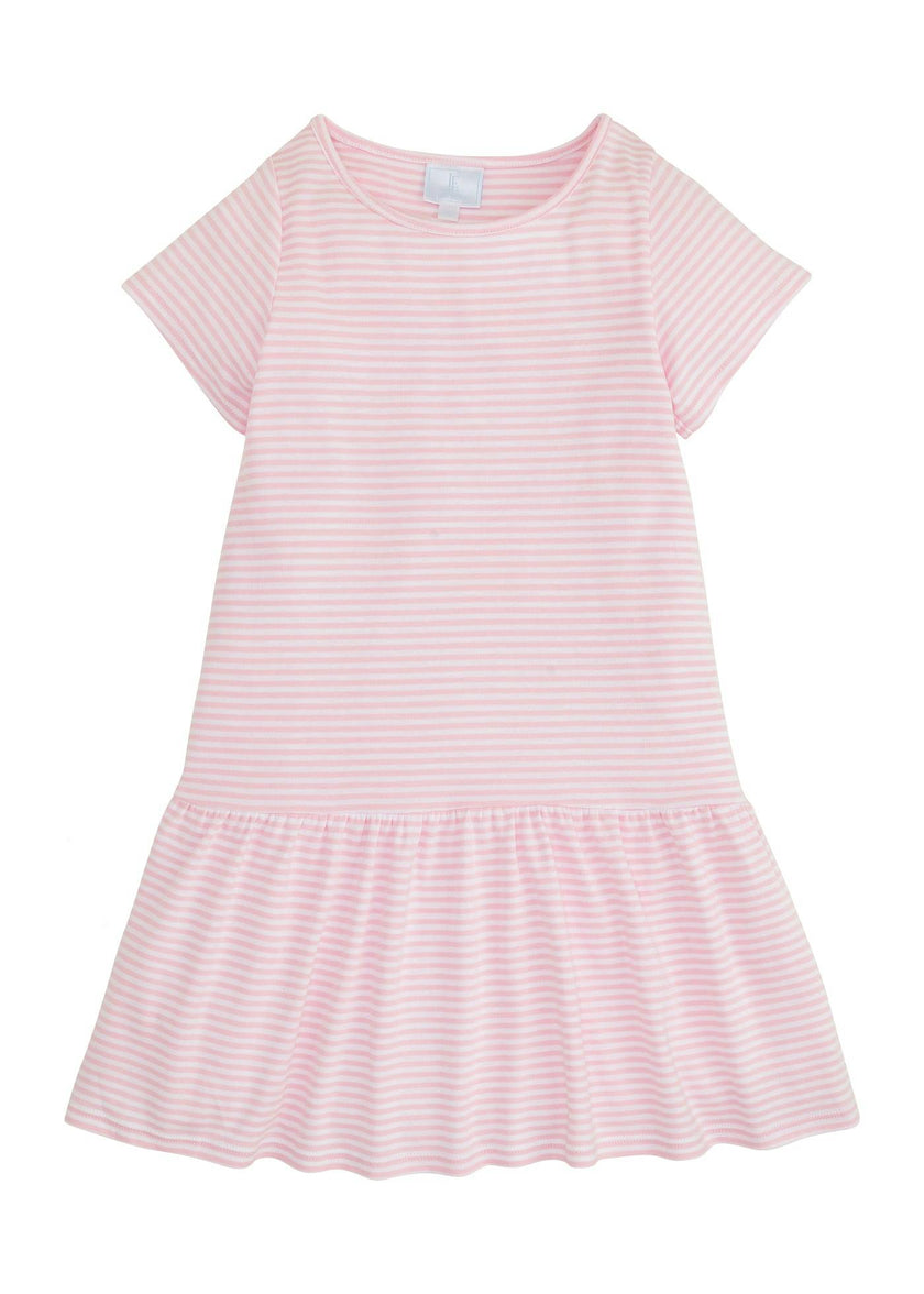 Kari T-Shirt Dress - Light Pink Stripe