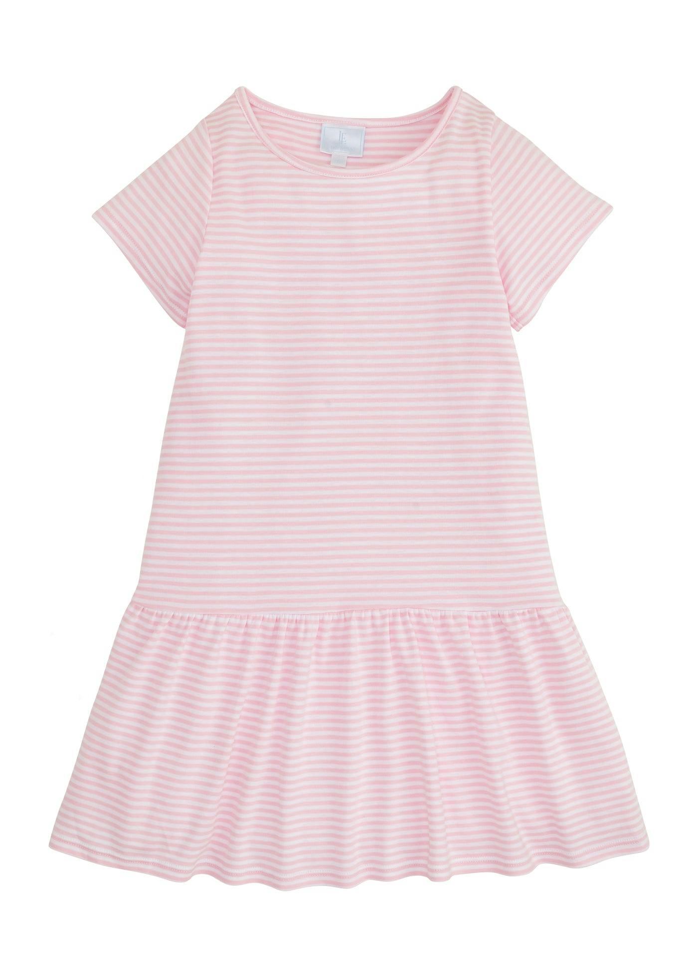 Kari T-Shirt Dress - Light Pink Stripe
