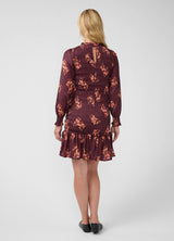 Long Sleeve Smocked Maternity Mini Dress
