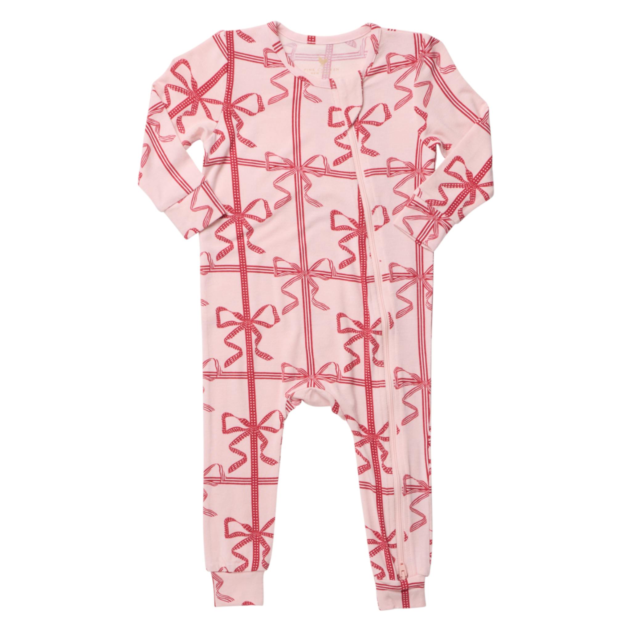 Baby Bamboo Romper - Pink Present Bow