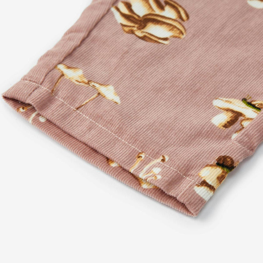 Mushroom Corduroy Casual Pants