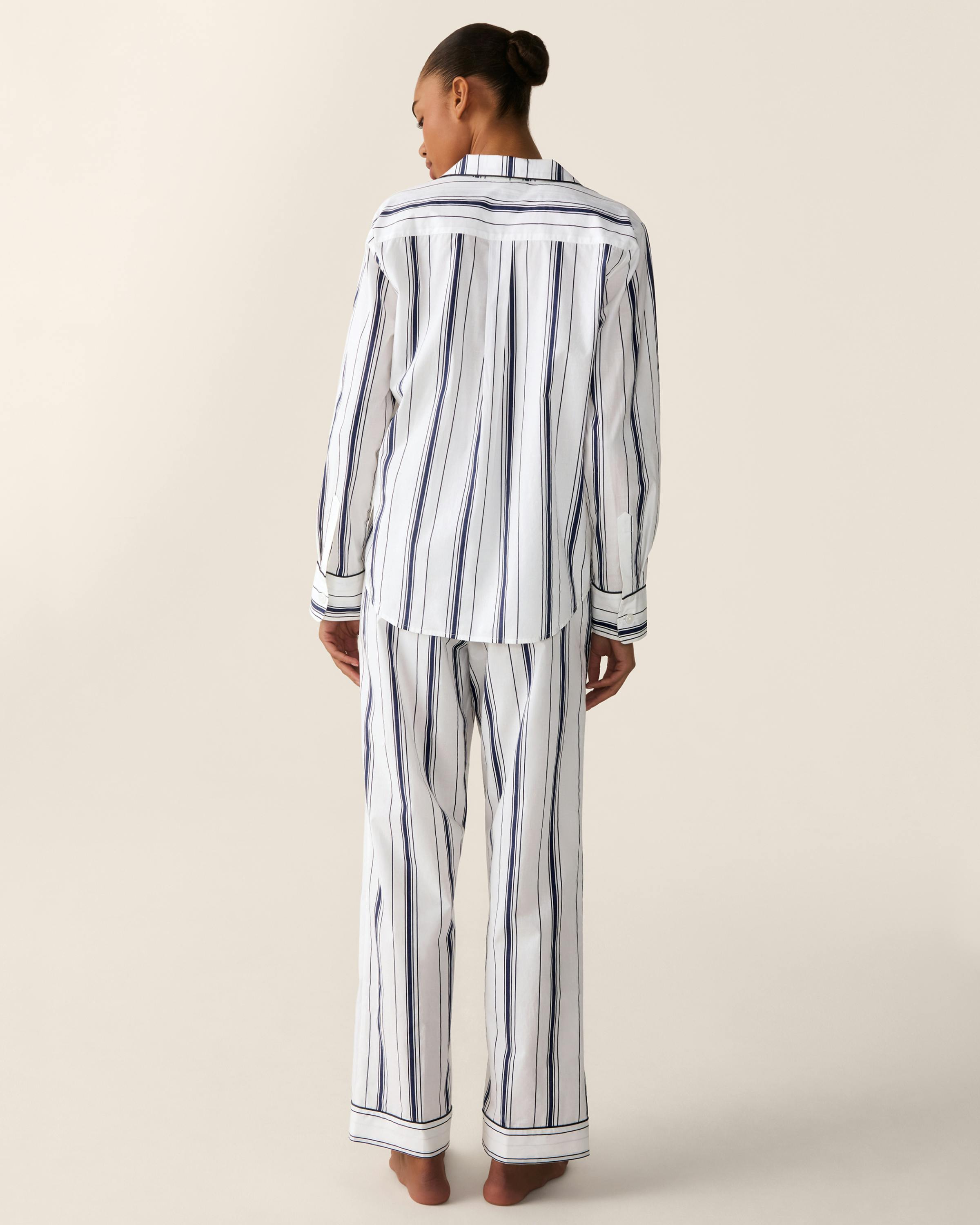 Women's Poplin Pajama Set in Parlor Stripe